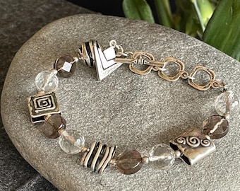 Philip Jones Bracciale a Catena in Cristallo Rosa Creato con Cristalli Zircondia® : Philip Jones