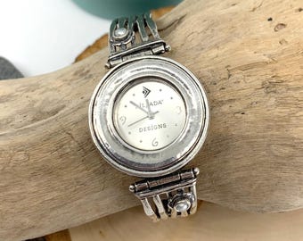 Montre vintage SILPADA en argent sterling, perle, coffret cadeau
