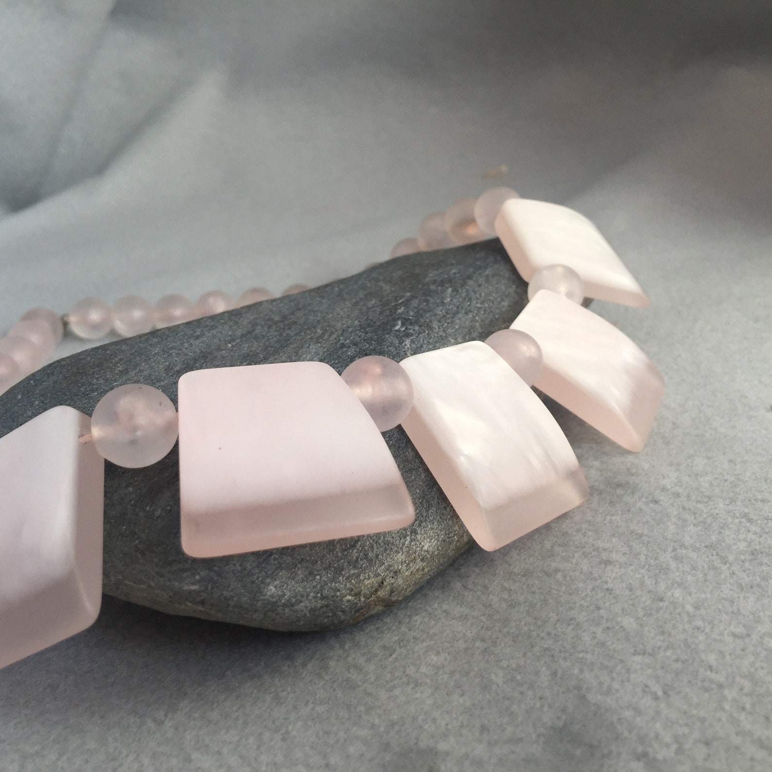 Mid Century Pastel Pink Necklace Set Free Shipping and Gift Etsy