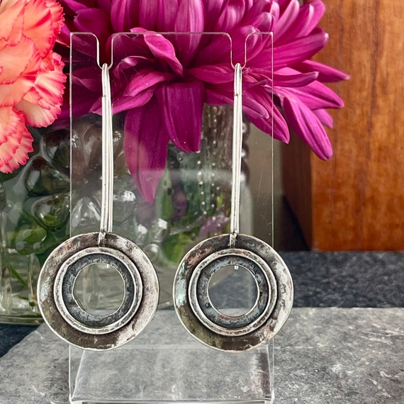 Vintage SILPADA Sterling Silver Long Rustic Open … - image 1