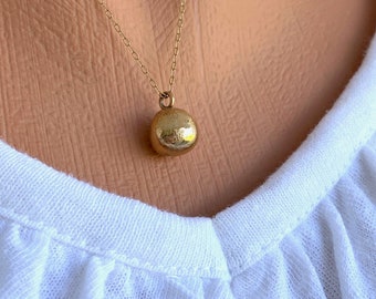 Handmade Gold Ball Necklace, Free Shipping and Gift Wrap,