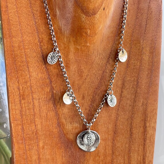 SILPADA Sterling Silver Flower Charm Necklace,  Free Gift Wrap View 4
