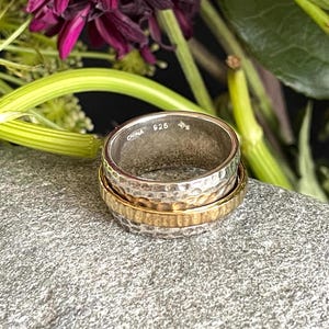 SILPADA Silver & Gold Filled Spinner Ring, R1476,  Size 11, Free Shipping and Gift Wrap