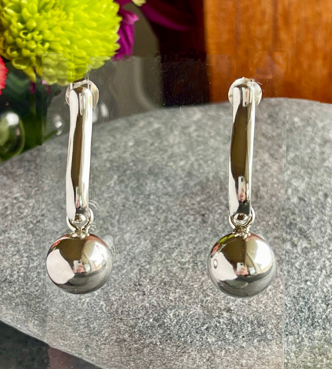 Orecchini vintage in argento sterling SILPADA con punto esclamativo, P1887, confezione regalo gratuita - Italia