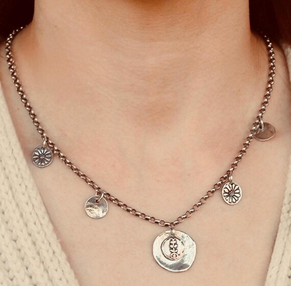 SILPADA Sterling Silver Flower Charm Necklace,  Free Gift Wrap View 2