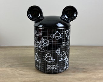 Black Mickey Mouse Cotton Ball/ storage Container, bathroom, kitchen