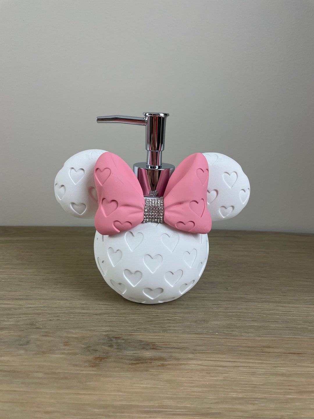 White and Pink Minnie Mouse Bathroom Decor Hand Soap Lotion Etsy
