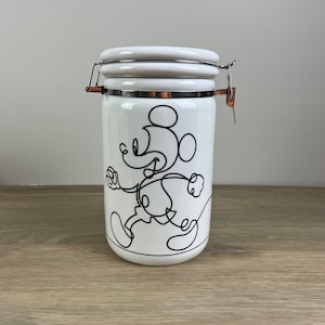 Mickey Mouse Hinged Ceramic Canister, Disney, Cookie Jar, storage container, Vintage Inspired
