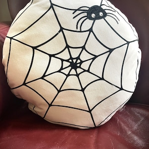 Spiderweb throw pillow, Halloween pillow
