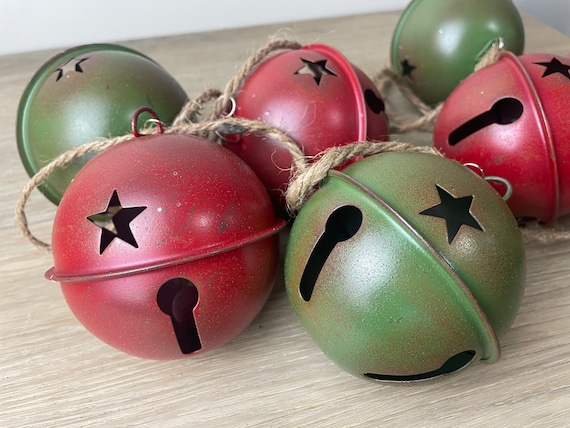 Christmas Bell Garland, Extra Large Jingle Bells 