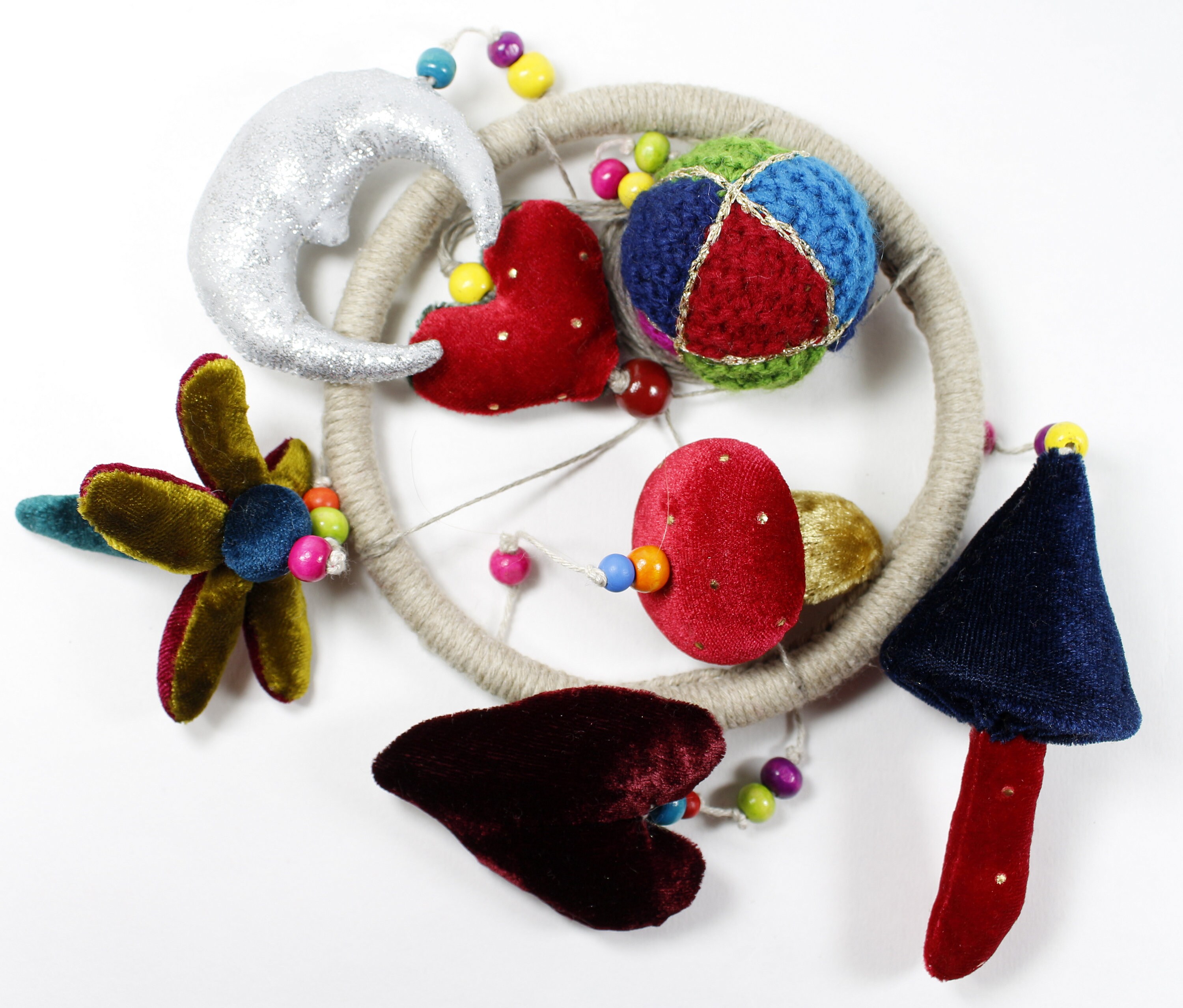 Baby mobile handmade sewed knitted Etsy Polska