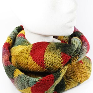 Scarf, circular, handmade, knitted