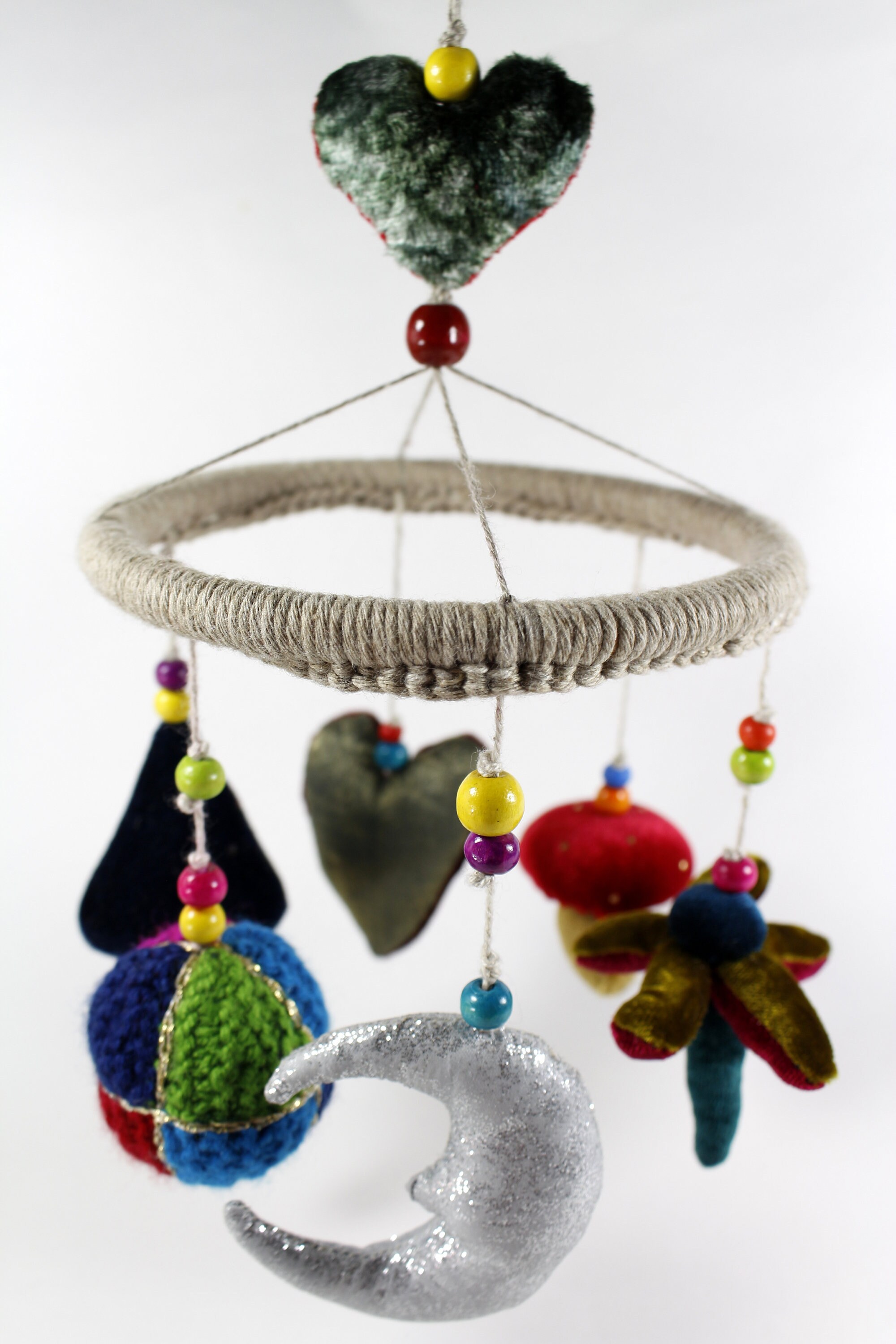 Baby mobile handmade sewed knitted Etsy Polska