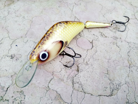 Handmade Jointed Custom Painted Wooden Fishing Lure 10cm 