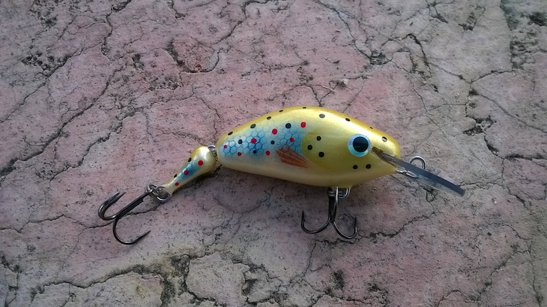 Handmade Fishing Lure, Crankbait Jointed Lure, Painted Wood Lure Arthrum 4 image 1