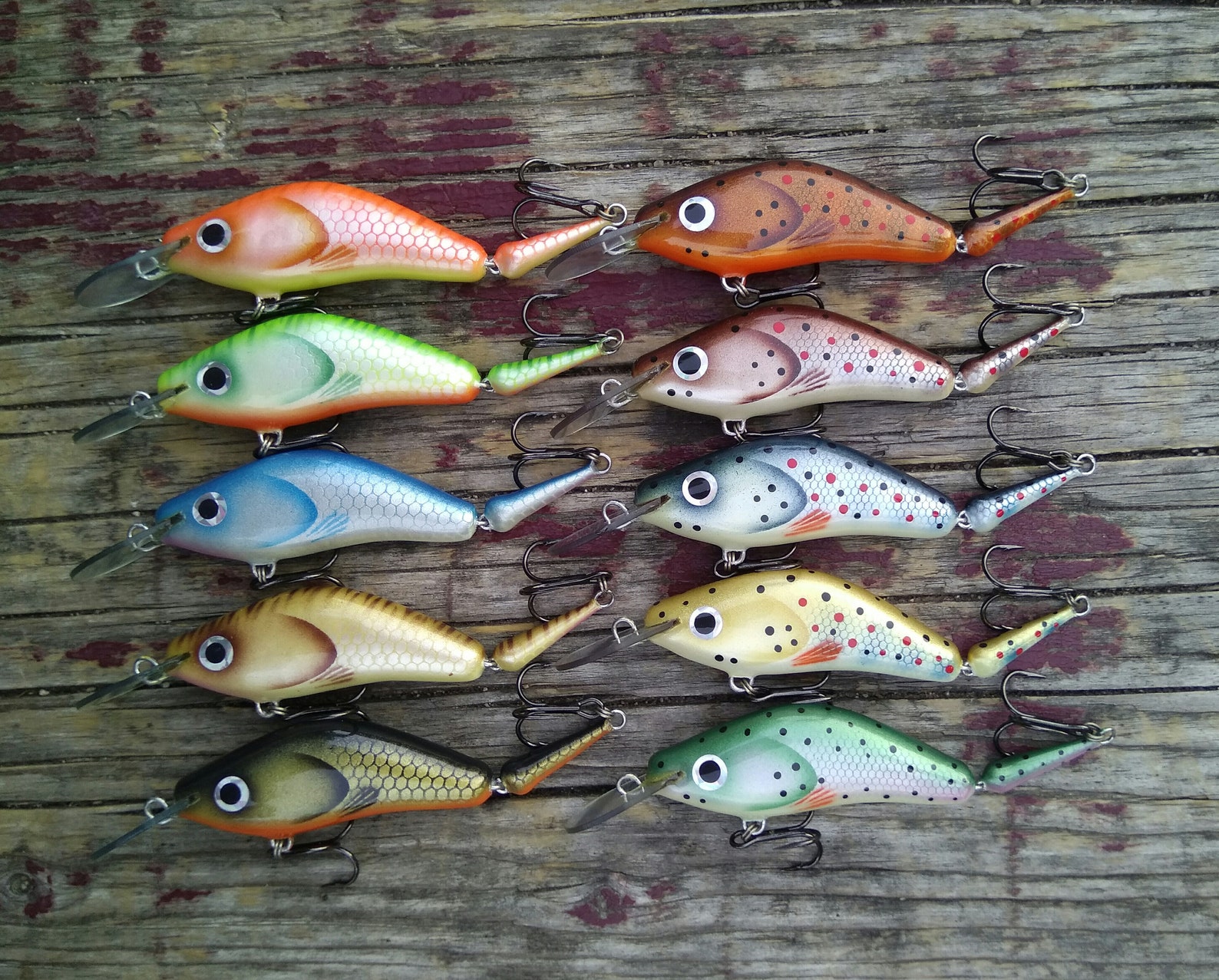 Jointed Fishing Lure Custom Wobbler 7cm/2.75 Inch Etsy