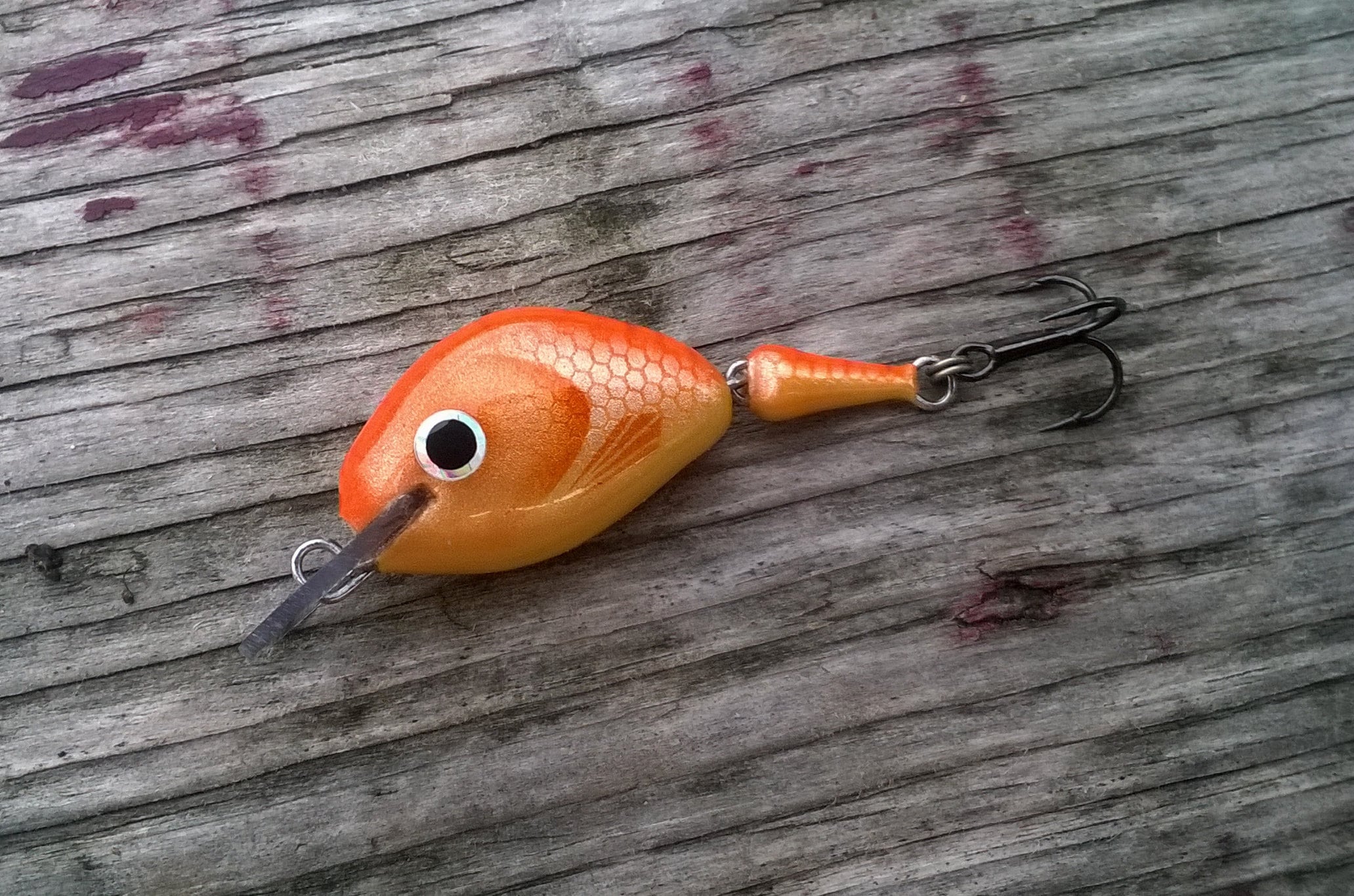 Micro Jointed Ultra Light Orange Fishing Lure 35mm 