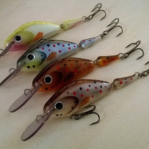 Handmade Wooden Custom Fishing Brown Trout Lure 7cm/2.75 inch image 7