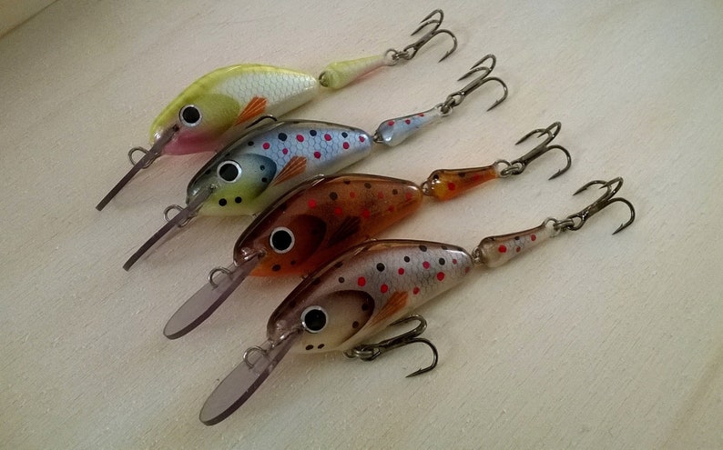 Handmade Wooden Custom Fishing Brown Trout Lure 7cm/2.75 inch image 7