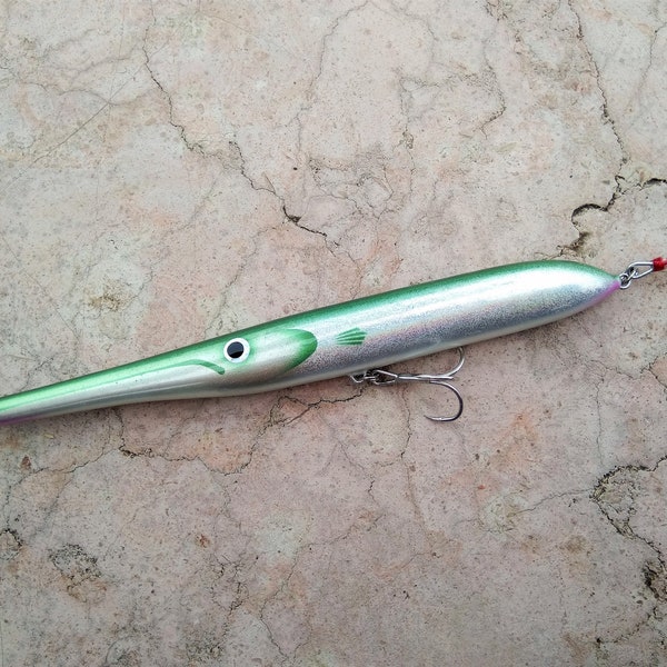 Spasm needlefish saltwater fishing lure green 15cm/6inc