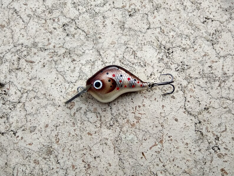 Micro Brown Trout Ultra Light Wooden Crankbait Etsy