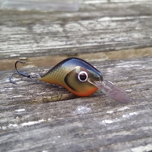 Micro Crankbait Black Gold Lure Balsa Handmade (28mm)