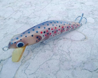 Brown Trout Fishing Lure Restless7 75mm