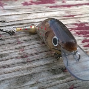 Handmade Wooden Custom Fishing Brown Trout Lure 7cm/2.75 inch image 2