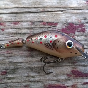 Handmade Wooden Custom Fishing Brown Trout Lure 7cm/2.75 inch image 1