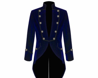 Men's Velvet VLADIMIR TUXEDO Jacket Tail coat Goth Steampunk Victorian, Aristocrat Regency Jacket, Vintage Fashion, Festival Dress, Gothic