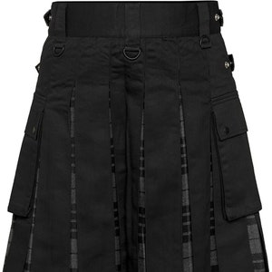 Scottish Men&#39;s Grey Hybrid Tartan Traditional Wedding, Utility Kilt, Highland Tartan Kilt for Men, Traditional Scottish Gift, Modern Kilt