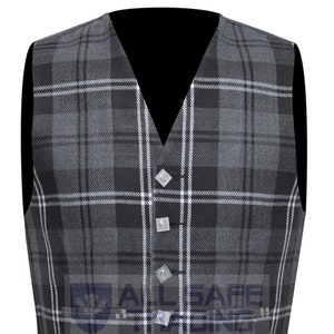 Clearance Sale! Scottish/Irish Formal Straight Pattern Granite Tartan Waistcoat/Vest,Mens Scottish Waistcoat, Kilt Vest,Celtic,Highland