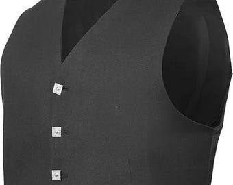 Handmade Black Argyle Kilt Vest – Scottish Wedding Waistcoat