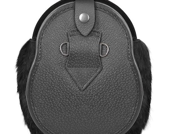 Premium Leather Sporran for Men - Ideal Kilt Accessories for Men, Scottish Kilt Sporran with Chain Belt Art # 4