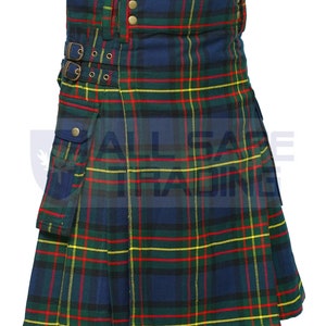Scottish Mens Utility Kilt Maclaren, Highland Scottish Men&#39;s Handmade Tartan Utility Kilt, Scottish Kilt for Men, Traditional Scottish Gift