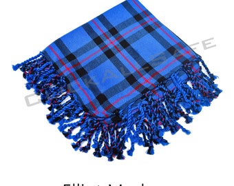 Handmade Scottish Tartan Kilt Fly Plaid, Acrylic Wool Shawl