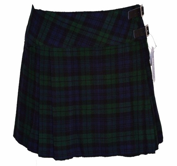 Black pleated kilt skirt discount