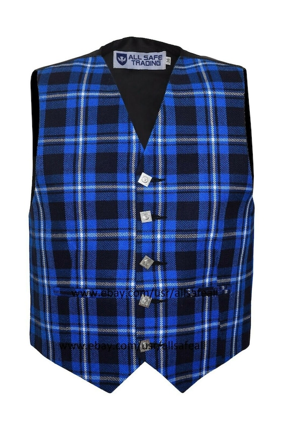 Allsafe Traders Prince Charlie Black Kilt Waistcoat/Vest