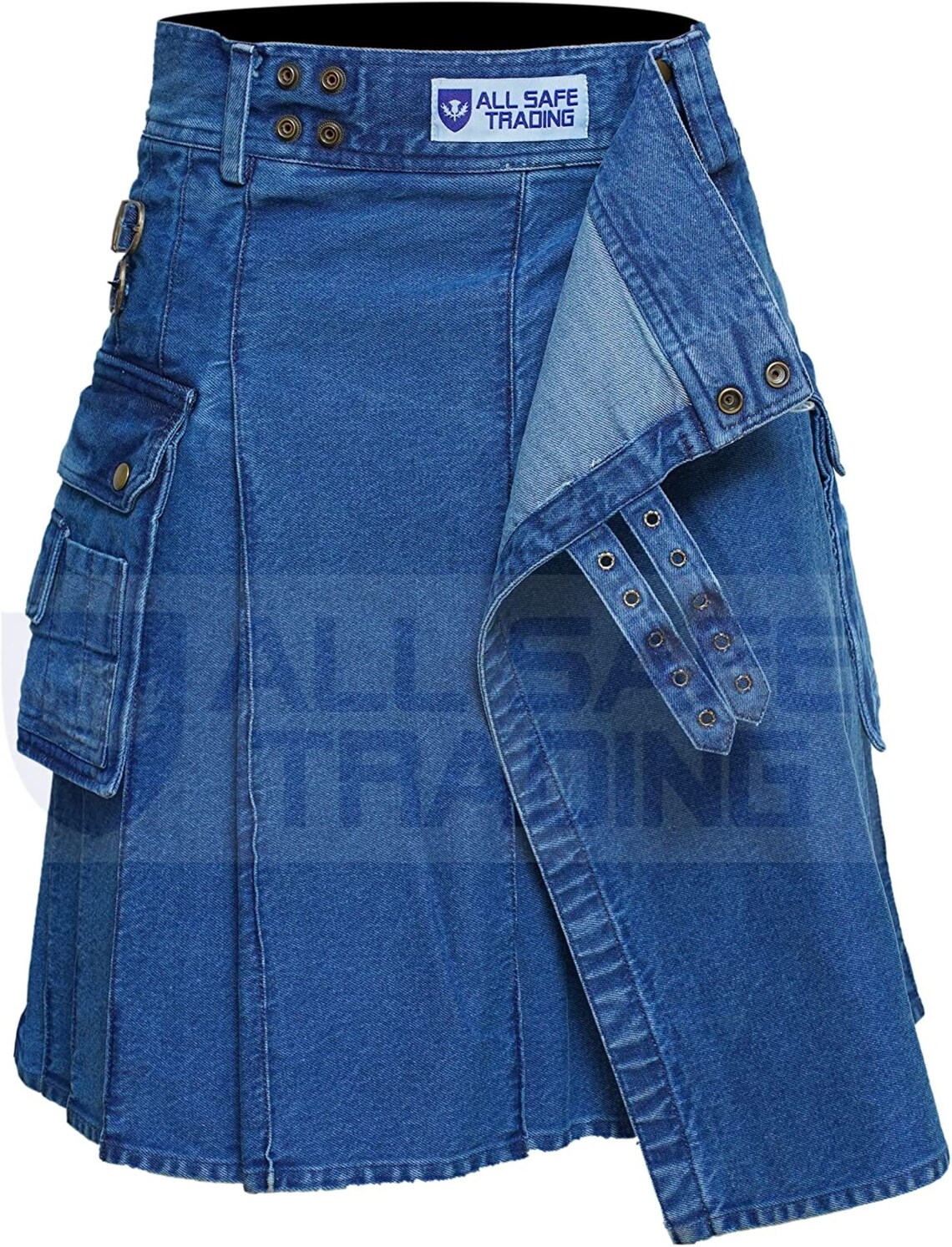 Men's Deluxe Utility Denim Kilt Modern Kilt Men's Etsy