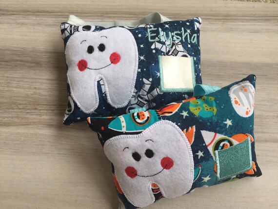 Tooth Fairy Pillow Glow In The Dark Pillow Personalized Etsy