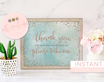 Baby Shower Favors Sign Printable Girl Baby Shower Baby Etsy
