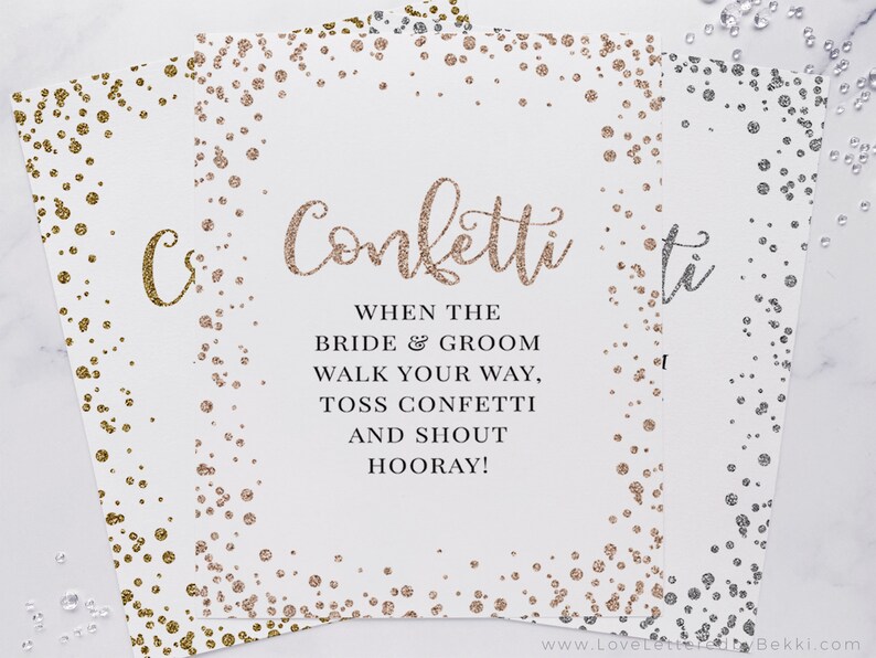 Confetti sign Throw Confetti Sign Confetti Send Off Wedding Etsy