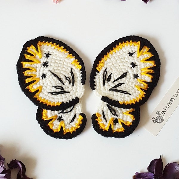 Butterfly wings crochet pattern, Amigurumi crochet pattern, Applique butterfly patterns, Butterfly wings for kids, Butterfly wings dress up