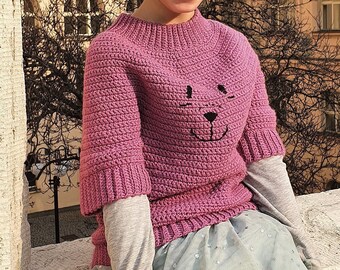 girls teddy bear jumper