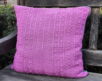 Crochet pillow case pattern The Samuel, Crochet cushion, Pillow cover pattern, Home decor, Easy crochet pattern