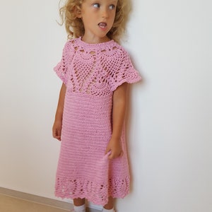 Crochet Girls Dress Pattern Pineapple Size 5-6 Years, Mommy and Me Lace ...