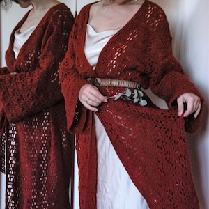 Crochet kimono cardigan pattern Kofuku (幸福) S-XXXL, Sweater row by row,  Crochet robe pattern, Plus size cardigan, Easy crochet pattern