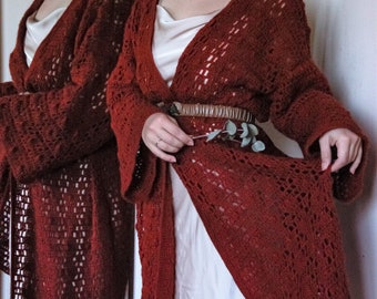 Crochet Kimono Cardigan Pattern: Kofuku, Easy Plus Size Robe (PDF Pattern S-XXXL)