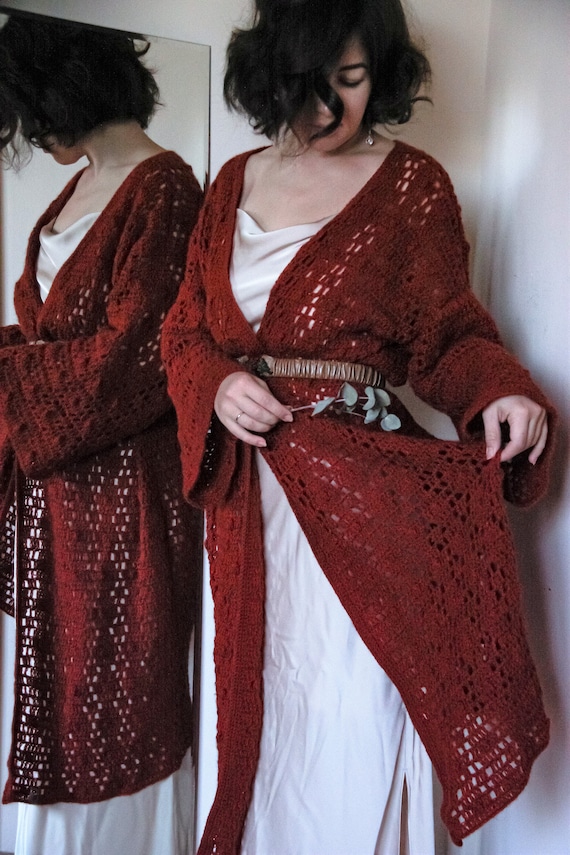 Crochet Kimono Cardigan Pattern: Kofuku, Easy Plus Size Robe (PDF Pattern S-XXXL)