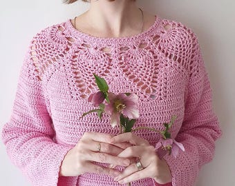 Crochet Pineapple Lace Dress Pattern: Size M (PDF Pattern)